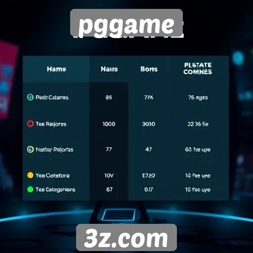 Comparação entre pggame e concorrentes
